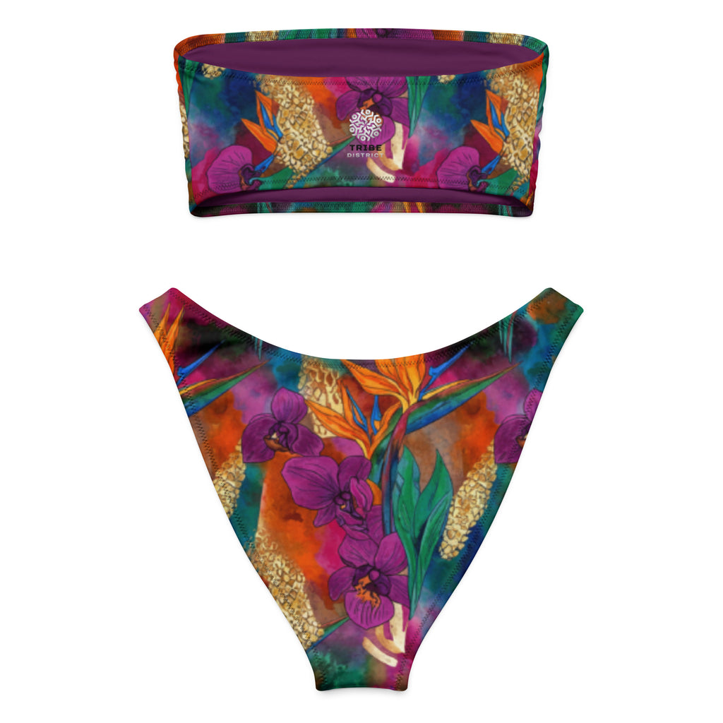 Tribe District Paint Me Bandeau bikini