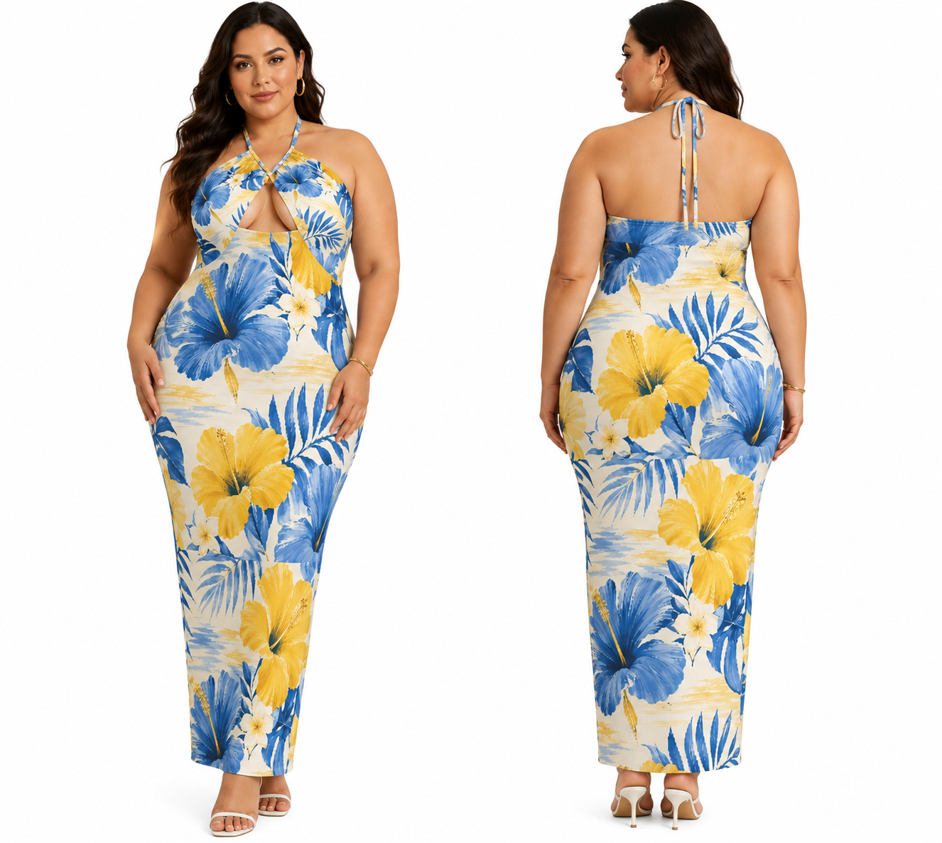 Tribe District Blue Hollow Cami Dress
