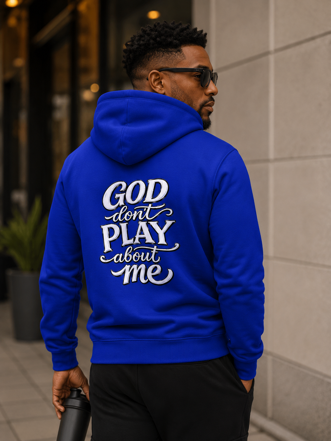 Tribe District Men's GOD Don't Play About Me Hoodie