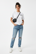Nobody Box Tee Front Model