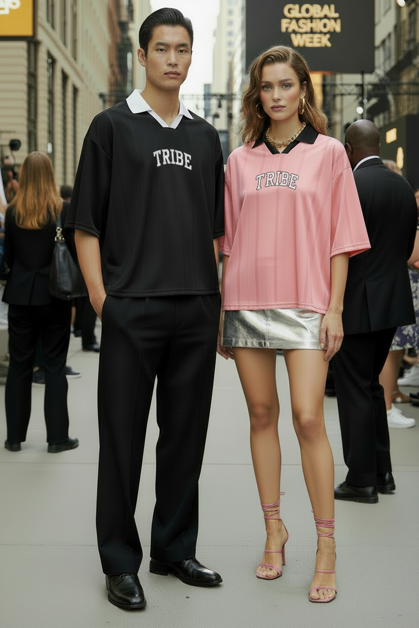 Tribe District Unisex Striped Boxy Soccer Jersey