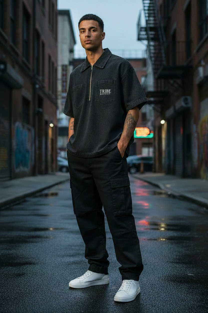 Tribe District Vintage Box Zip - Clear Logo Version
