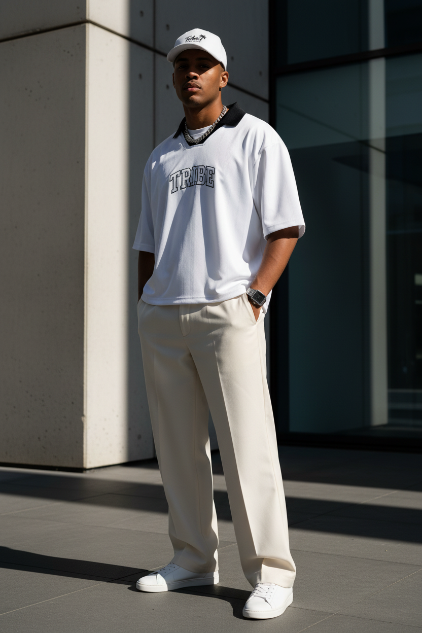 Tribe District White Jersey + Cap Editorial