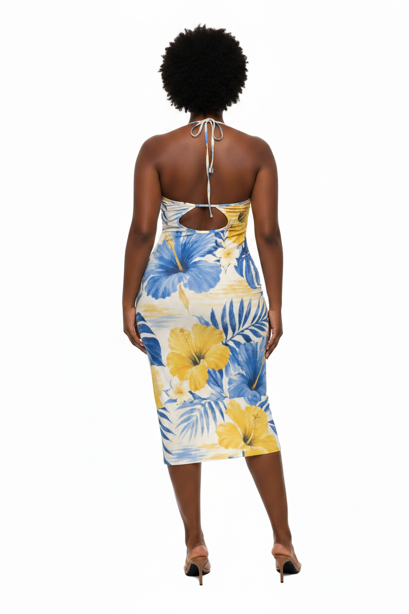 Tribe District Blue Hollow Cami Dress