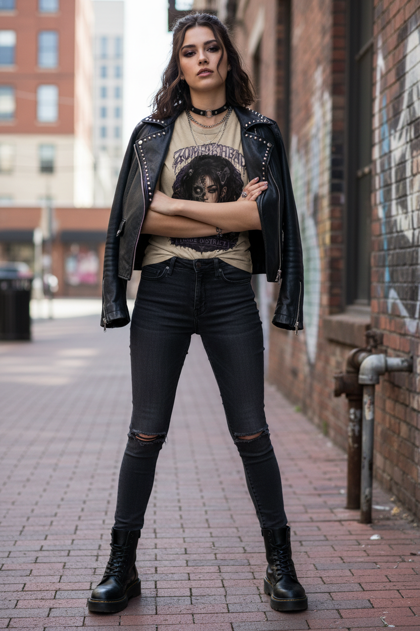 Zombie Head Tee Model Mockup